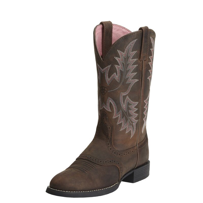 Ariat Heritage Stockman Koyu Kahverengi Western Csizma Bayan (33200-329)